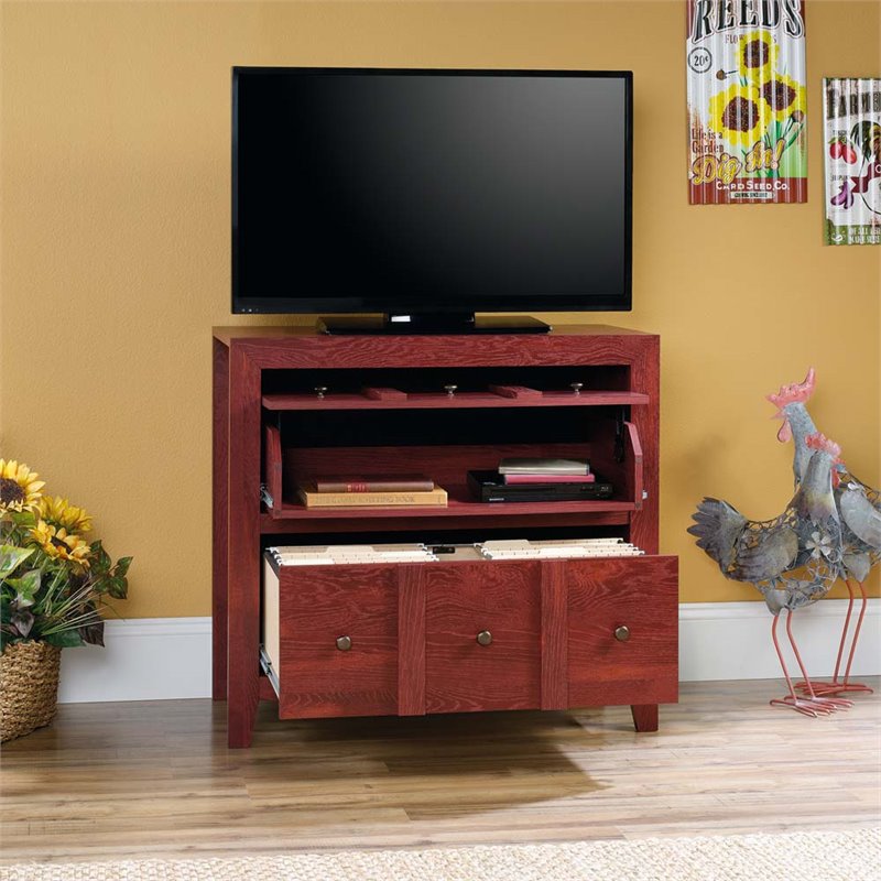 Sauder Dakota Pass 2 Drawer File Cabinet Tv Stand In Fiery Pine