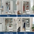Sauder Select Engineered Wood Wardrobe Armoire in White Finish