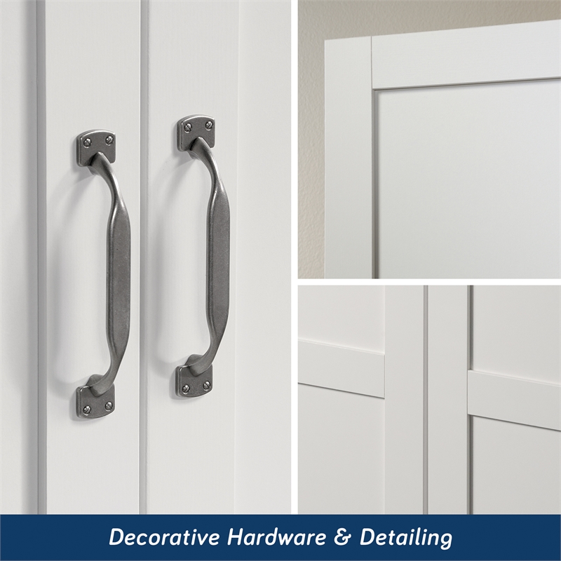 Sauder Select Engineered Wood Wardrobe Armoire in White Finish