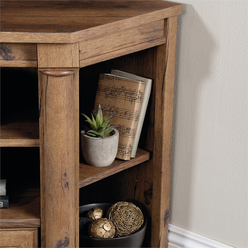 Sauder Palladia Engineered Wood Corner TV Stand for TVs up to 60