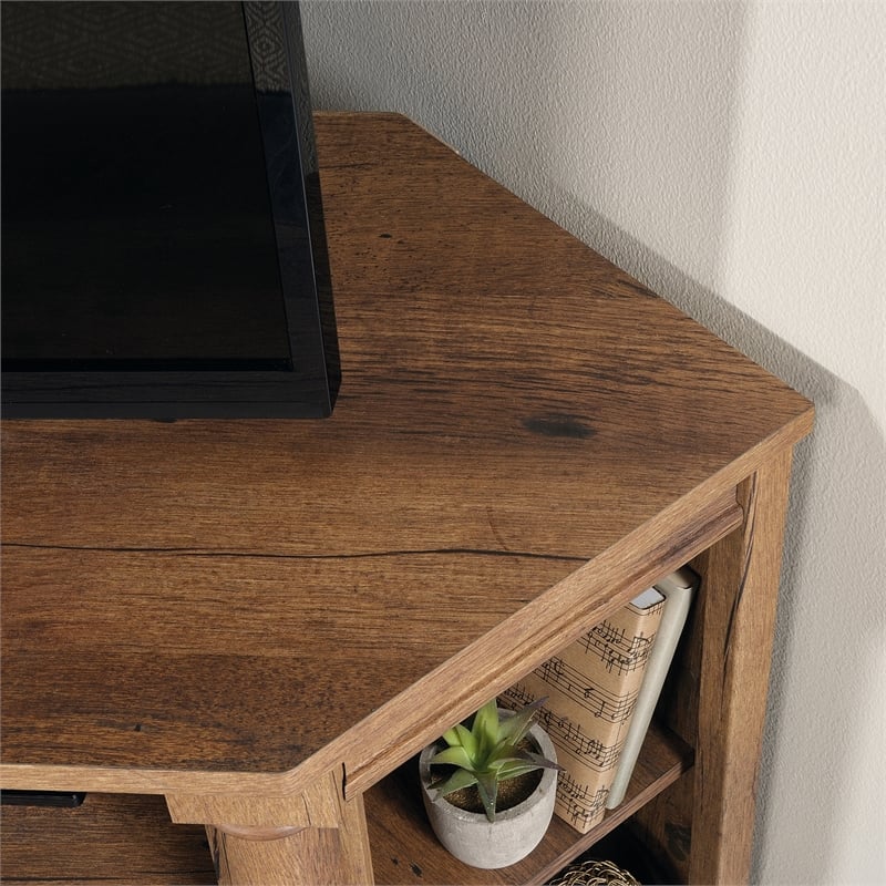 Sauder Palladia Engineered Wood Corner TV Stand for TVs up to 60