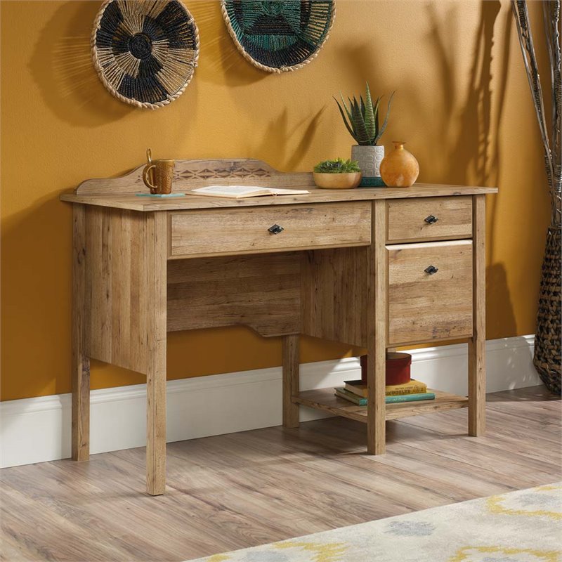 Sauder Viabella Writing Desk In Antigua Chestnut