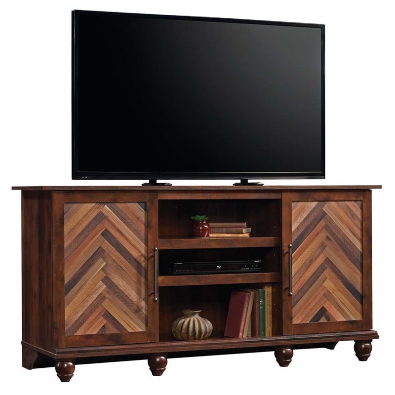 Details About Sauder Viabella Tv Stand In Curado Cherry