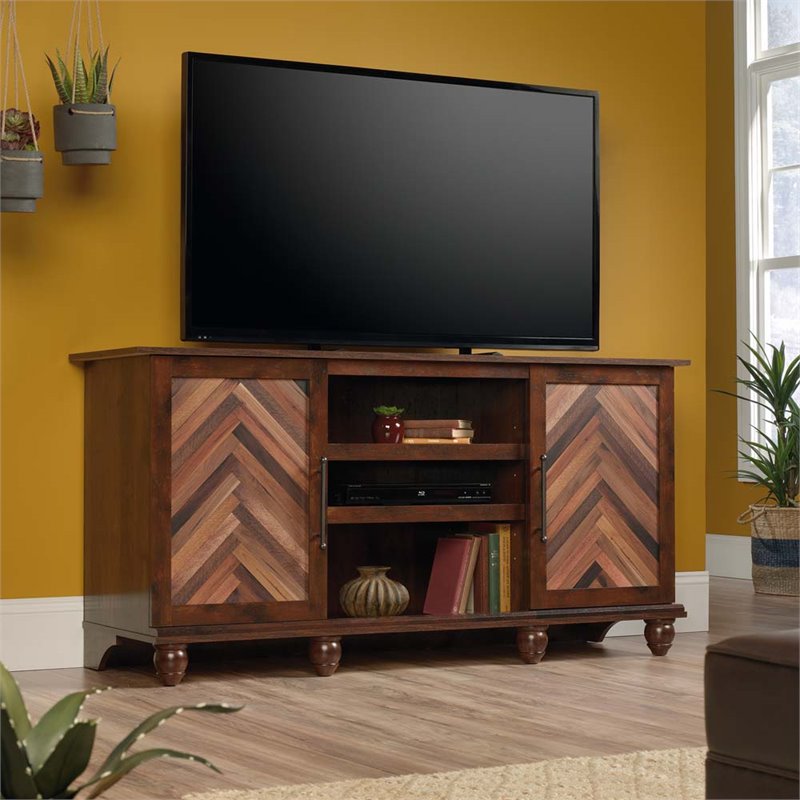 Sauder Viabella Tv Stand In Curado Cherry 420759 Sauder Viabella Tv Stand In Curado Cherry