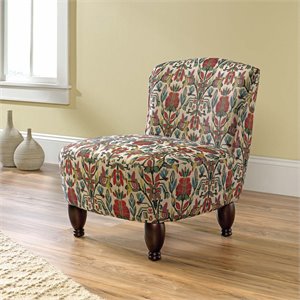 Sauder Viabella Accent Chair in Stylized Floral Pattern Fabric