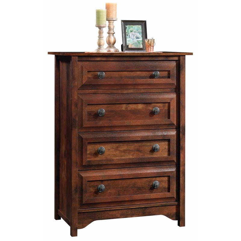 Sauder Viabella 4 Drawer Chest In Curado Cherry 420754