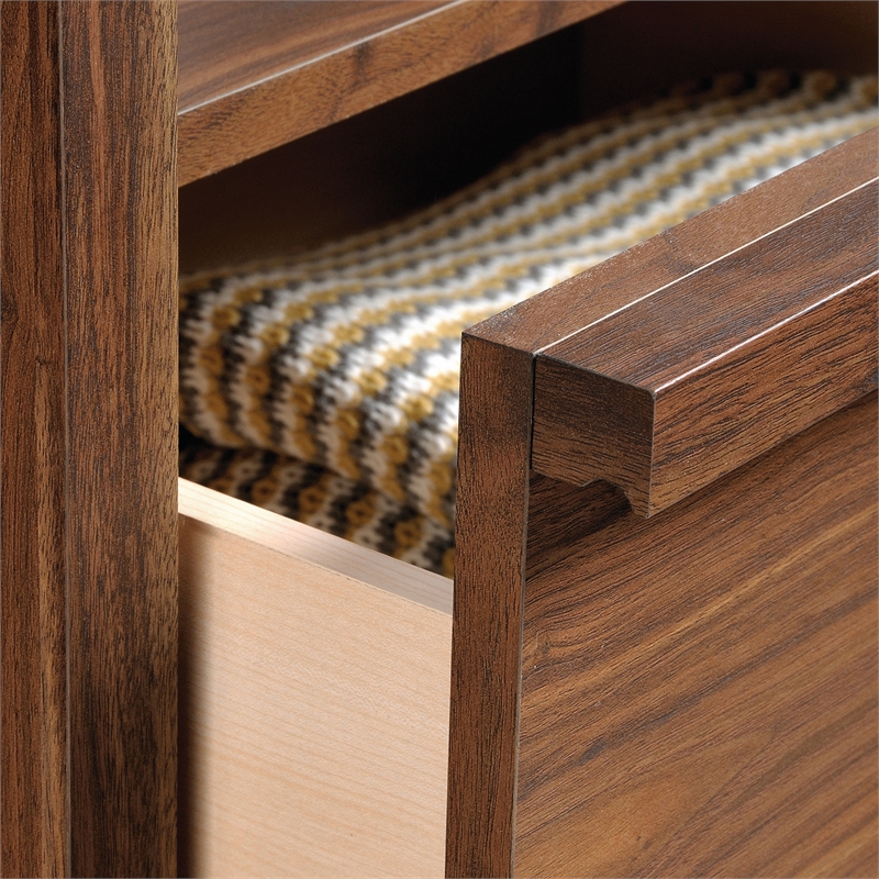 Sauder Harvey Park Engineered Wood Nightstand in Grand Walnut