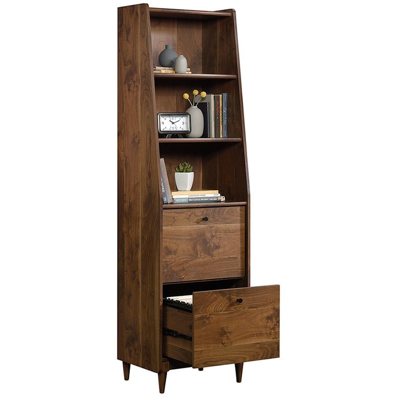 Sauder Harvey Park Engineered Wood 3Shelf Narrow Bookcase in Grand
