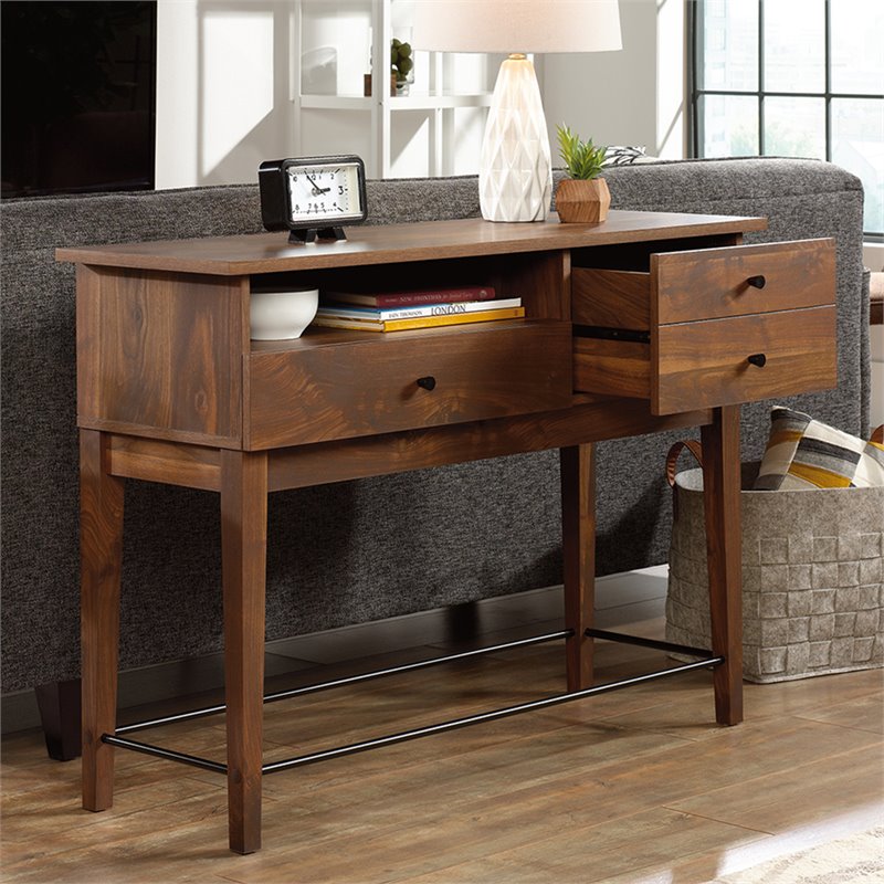 Sauder Harvey Park 2 Drawer Console Table In Grand Walnut Sauder Harvey Park 2 Drawer Console Table In Grand Walnut