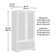 Sauder Palladia Engineered Wood Bedroom Armoire in Vintage Oak