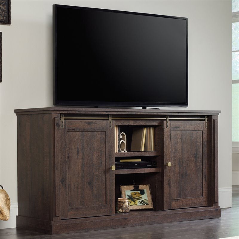 Sauder New Grange 66 Tv Stand In Coffee Oak 420750 Sauder New Grange 66
