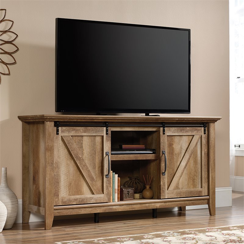 Sauder Dakota Pass 66 Tv Stand In Craftsman Oak 420820