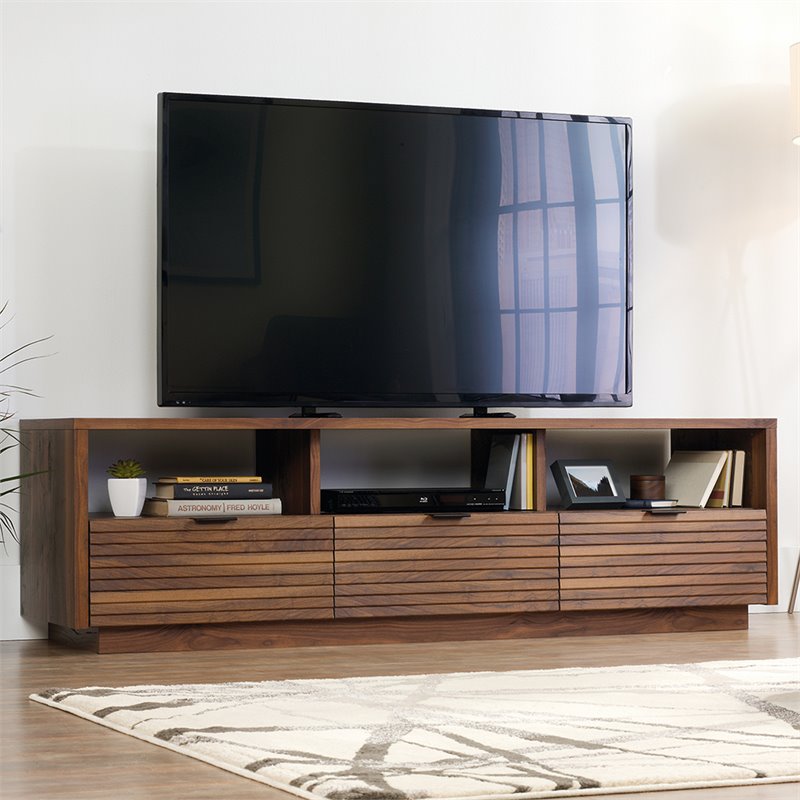 Sauder Harvey Park Engineered Wood TV Stand in Grand Walnut
