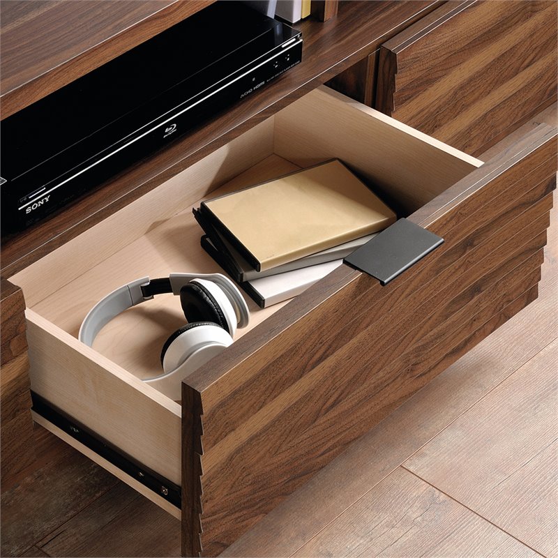 Sauder Harvey Park Engineered Wood TV Stand in Grand Walnut