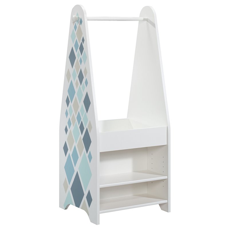 Sauder Pinwheel Coat Rack Armoire In Soft White 421886