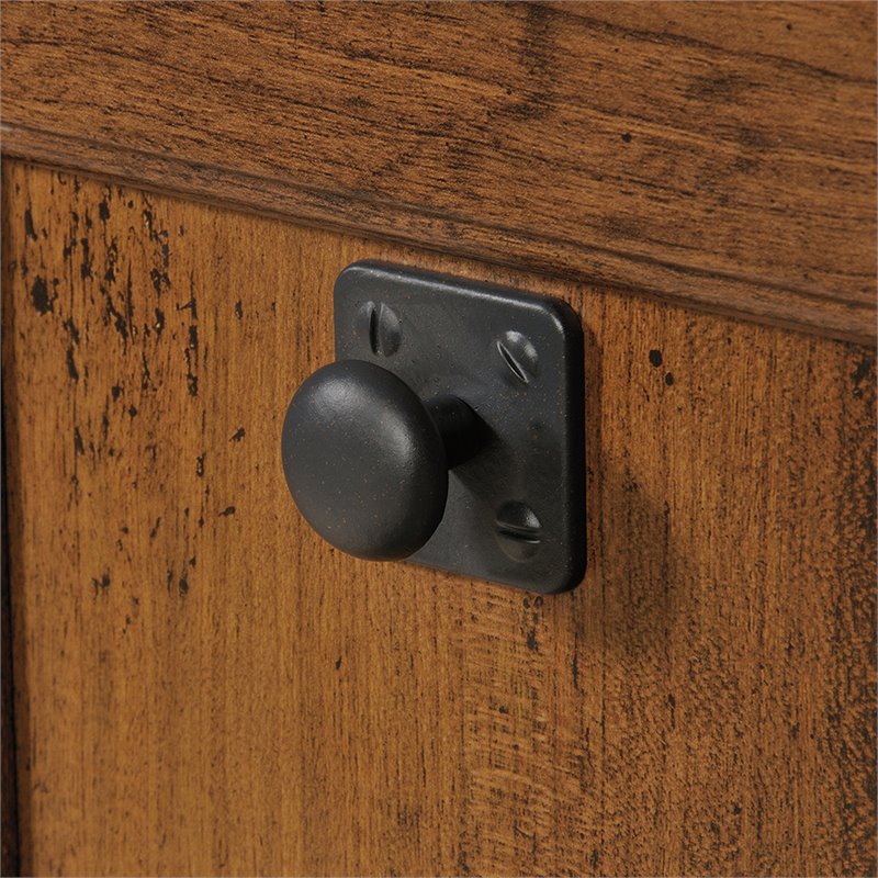 Sauder Carson Forge Engineered Wood Computer Desk in Washington Cherry