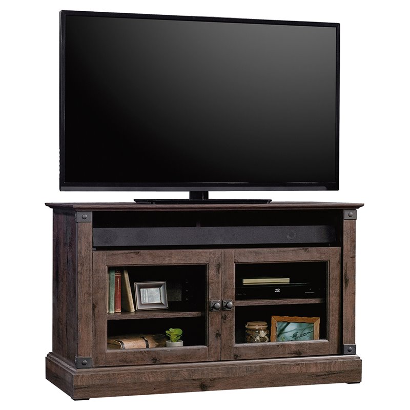 Sauder Carson Forge Panel 43 Tv Stand In Coffee Oak
