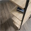 Sauder North Avenue Metal and Engineered Wood 4-Shelf Bookcase in Charter Oak