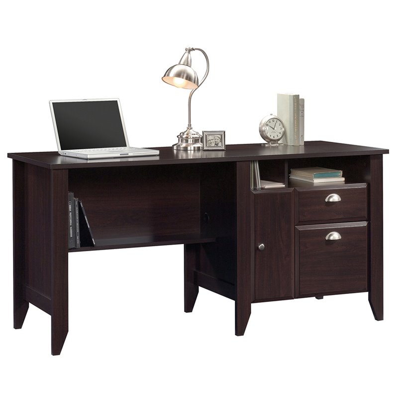 Sauder Shoal Creek Computer Desk in Jamocha Wood Cymax Business