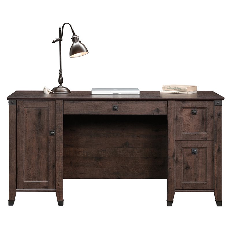 sauder coffee oak desk