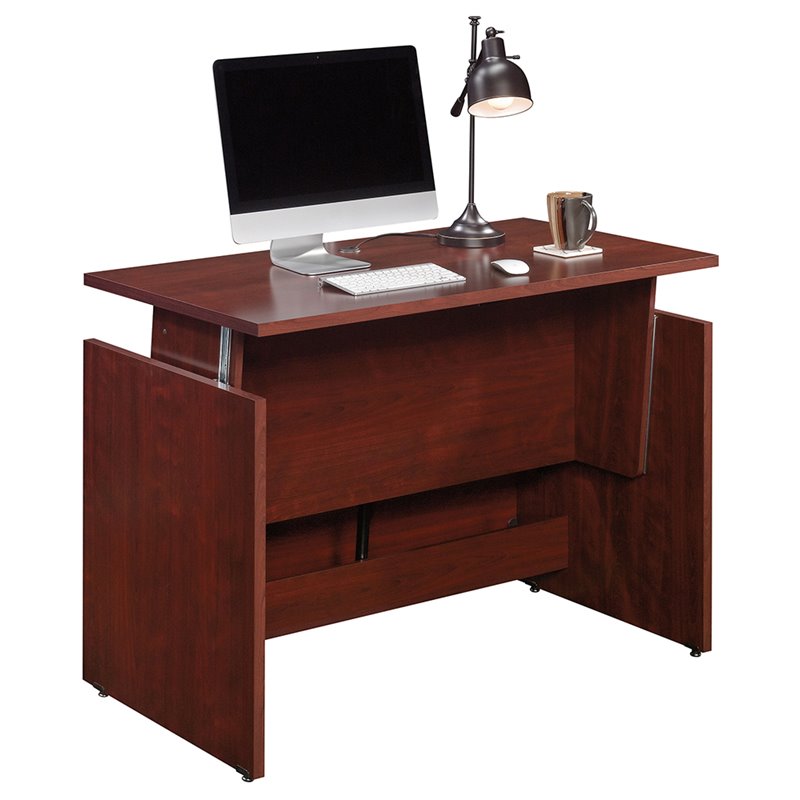 Sauder Heritage Hill Sit And Stand Desk In Classic Cherry
