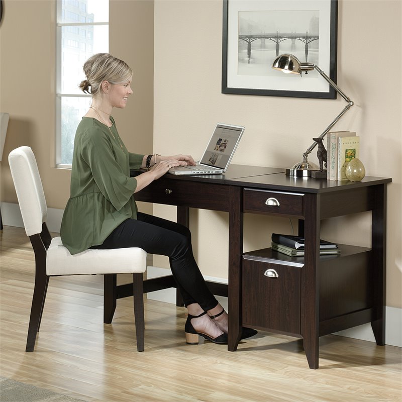 shoal creek computer desk jamocha wood