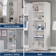 Sauder Homeplus Engineered Wood Storage Cabinet in White Finish