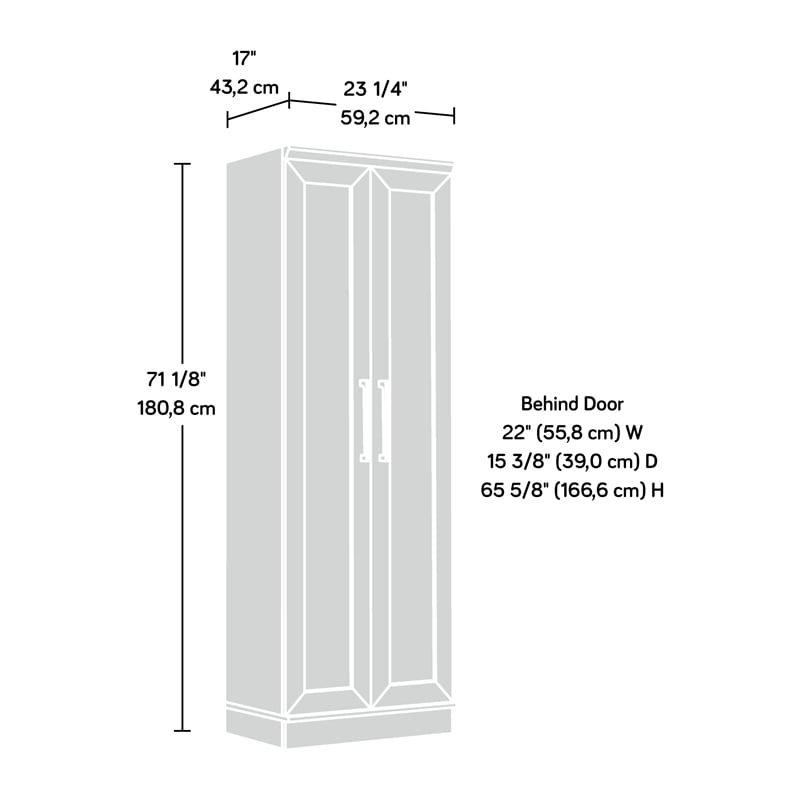 Sauder Homeplus Engineered Wood Storage Cabinet in White Finish