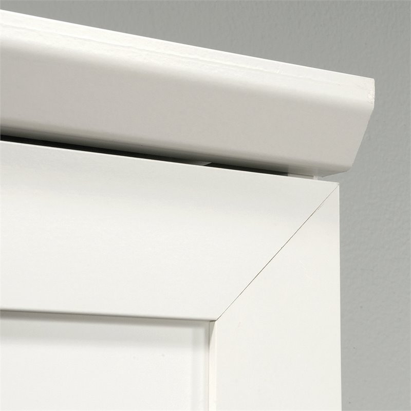 Sauder Homeplus 2-Door Engineered Wood Storage Cabinet in Soft White