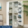 Sauder Homeplus 2-Door Engineered Wood Storage Cabinet in Soft White