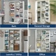 Sauder Homeplus 2-Door Engineered Wood Storage Cabinet in Soft White