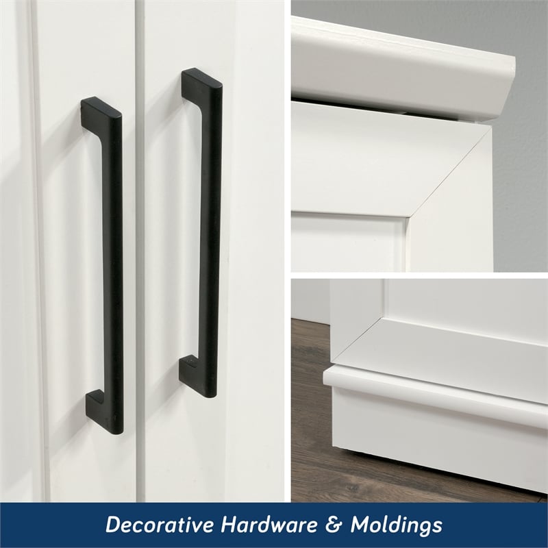 Sauder Homeplus 2-Door Engineered Wood Storage Cabinet in Soft White