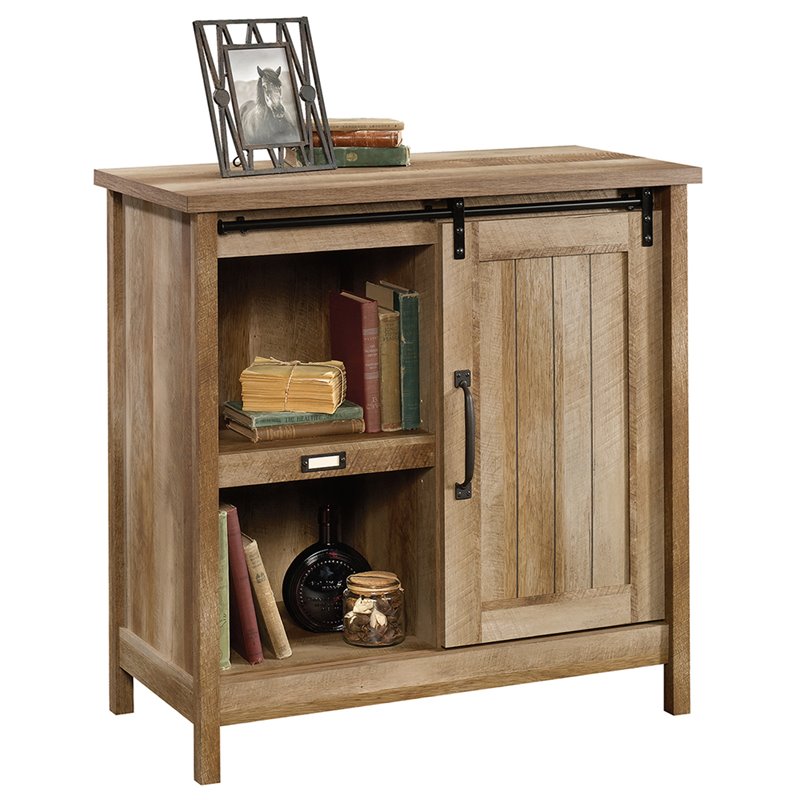 Sauder Adept Storage Wide Storage Cabinet, Craftsman Oak