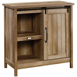 sauder adept 2 shelf accent chest in craftsman oak