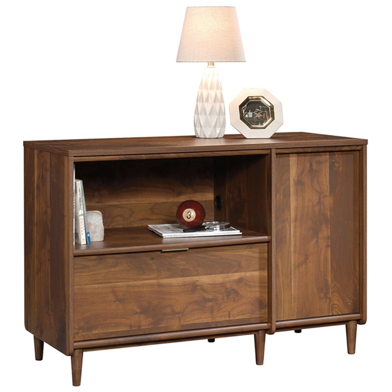 Sauder Clifford Place Engineered Wood Storage Credenza in Grand Walnut
