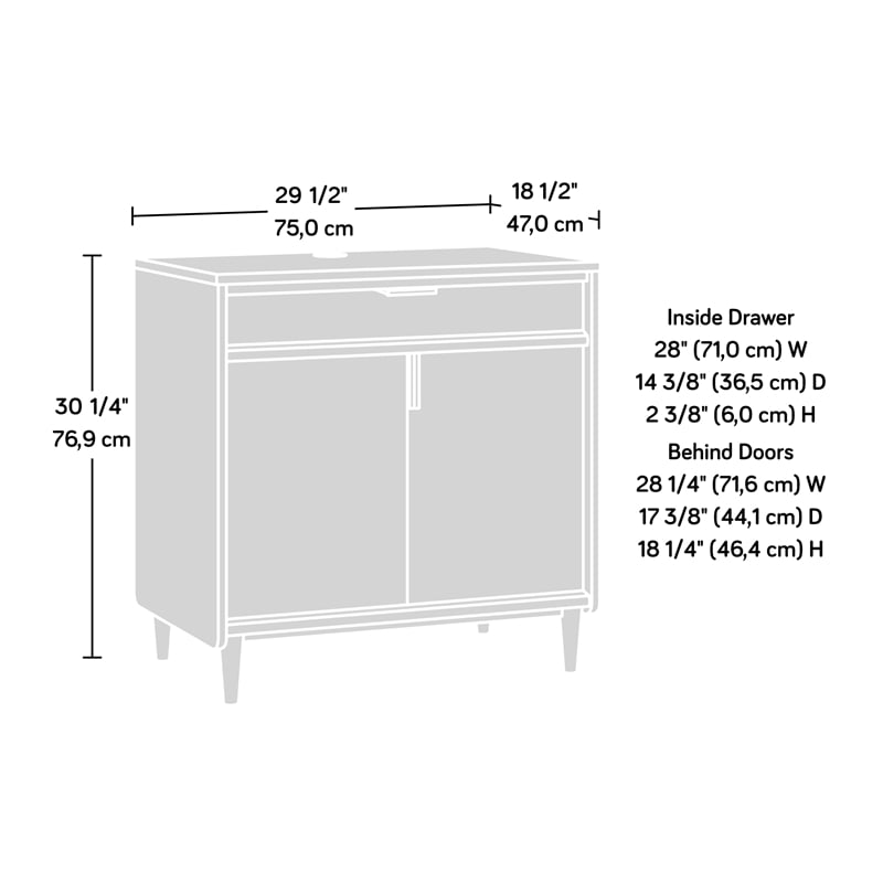 Sauder Clifford Place Engineered Wood Storage Cabinet in Grand Walnut