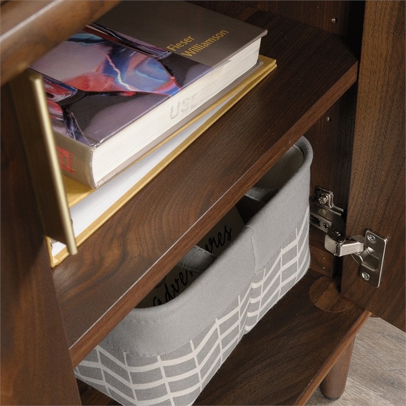 Sauder Clifford Place Engineered Wood Storage Cabinet in Grand Walnut