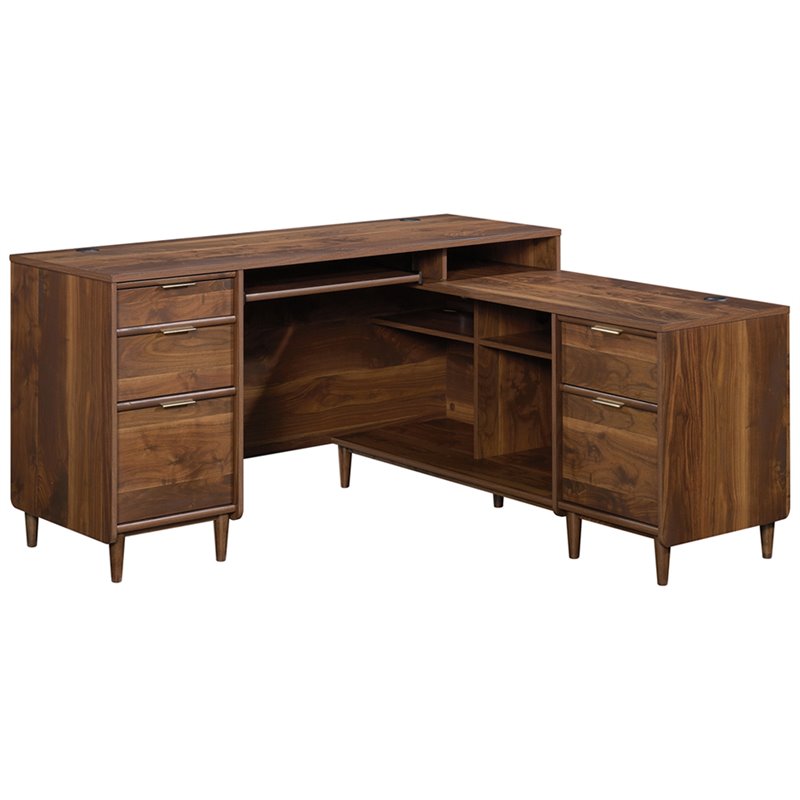 Sauder Clifford Place L Shaped Computer Desk In Grand Walnut
