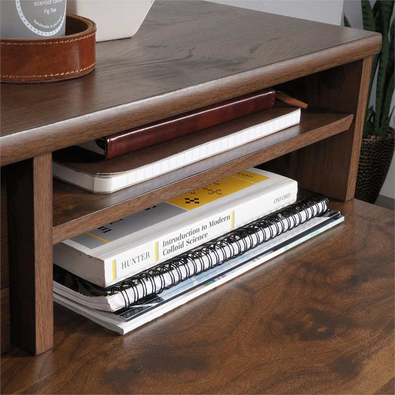 Sauder Clifford Place Engineered Wood Organizer Hutch in Grand Walnut