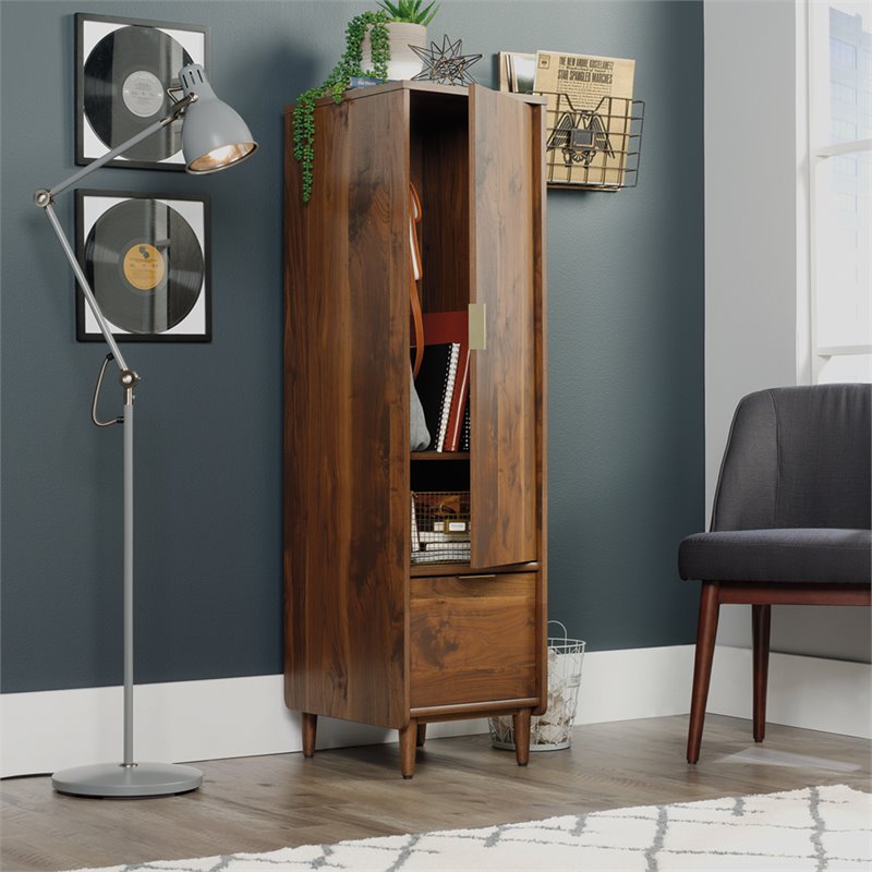 Sauder Clifford Place Storage Cabinet With File In Grand Walnut