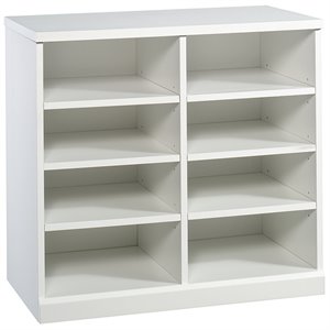 sauder craft pro 8 cubby open storage cabinet in white