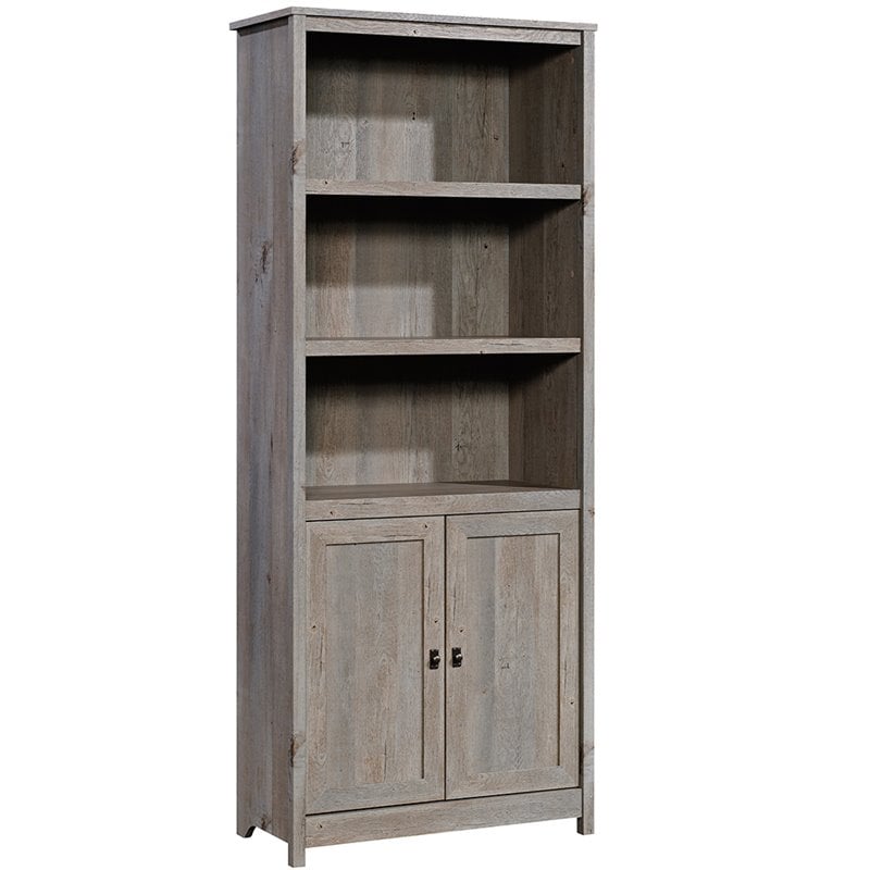 Sauder Cottage Road Engineered Wood 3-Shelf Bookcase in Mystic Oak