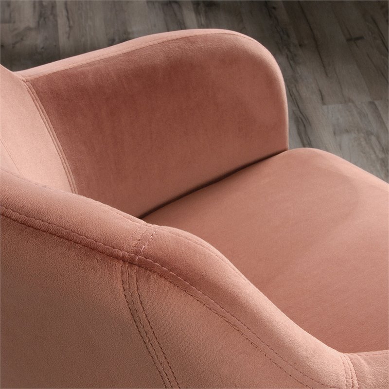 salmon pink accent chair