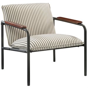 sauder vista key accent chair in gray and white