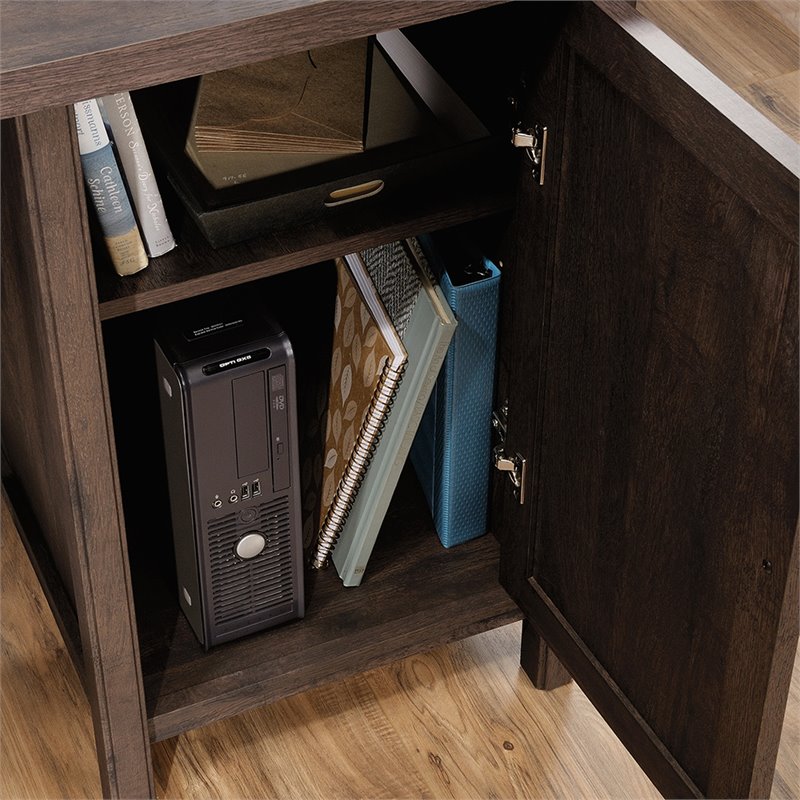 Sauder Costa L Shaped Computer Desk In Coffee Oak 422982 Sauder Costa L Shaped Computer Desk In