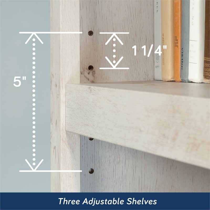 Sauder Engineered Wood 5-Shelf Bookcase in Chalked Chestnut Finish