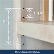 Sauder Engineered Wood 5-Shelf Bookcase in Chalked Chestnut Finish