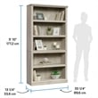 Sauder Engineered Wood 5-Shelf Bookcase in Chalked Chestnut Finish