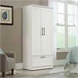 Sauder HomePlus Engineered Wood Bedroom Wardrobe Armoire in Soft White
