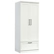 Sauder HomePlus Engineered Wood Bedroom Wardrobe Armoire in Soft White